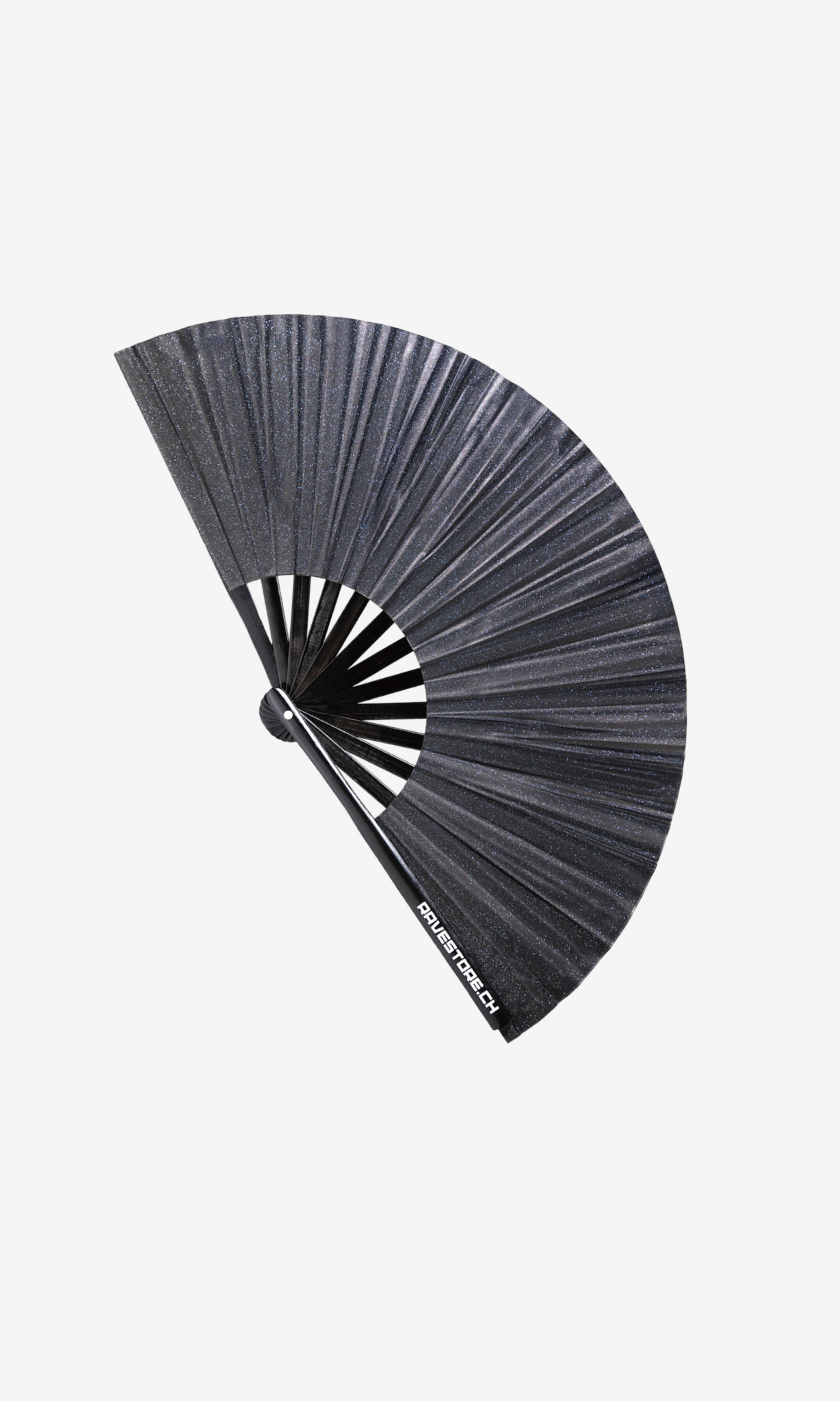 Glitter rave fan black