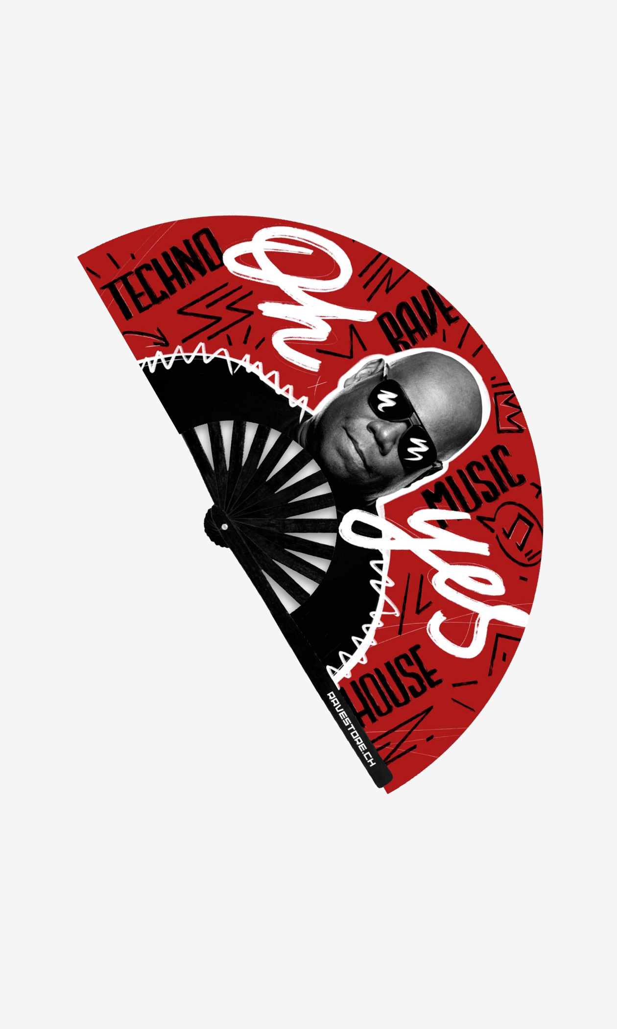 Hand fans-Red-Collab-Carl Cox
